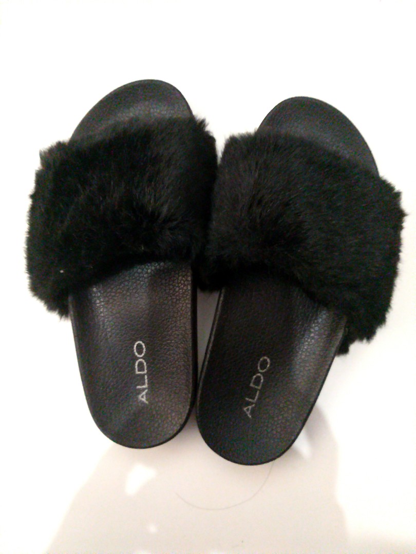 aldo slides with fur