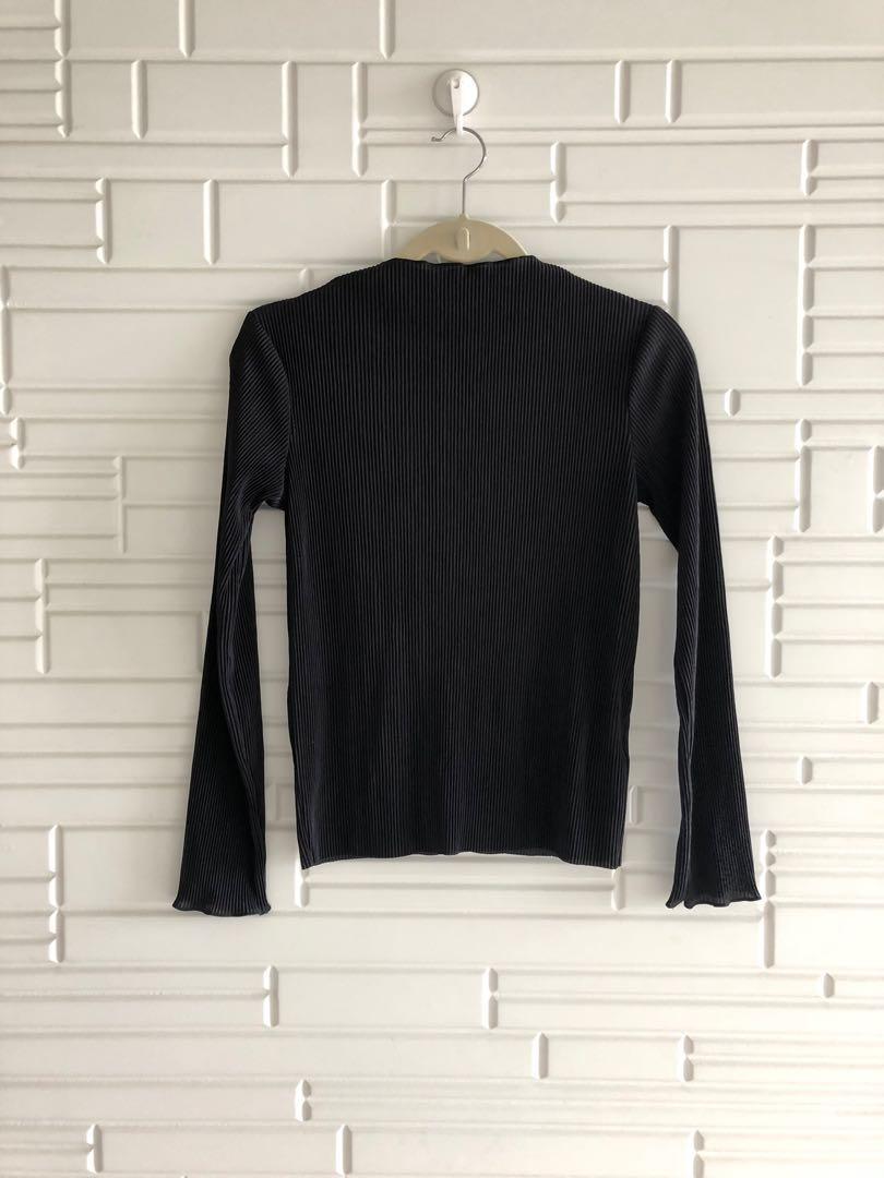 sheer mock turtleneck