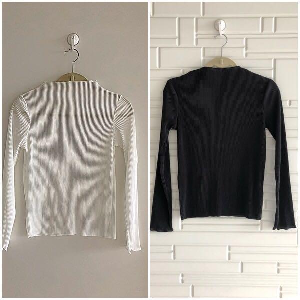 sheer mock turtleneck