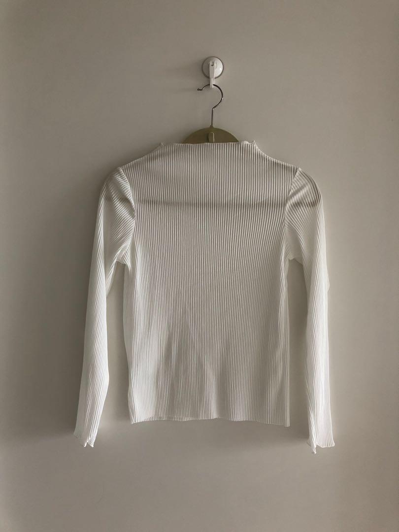sheer mock turtleneck