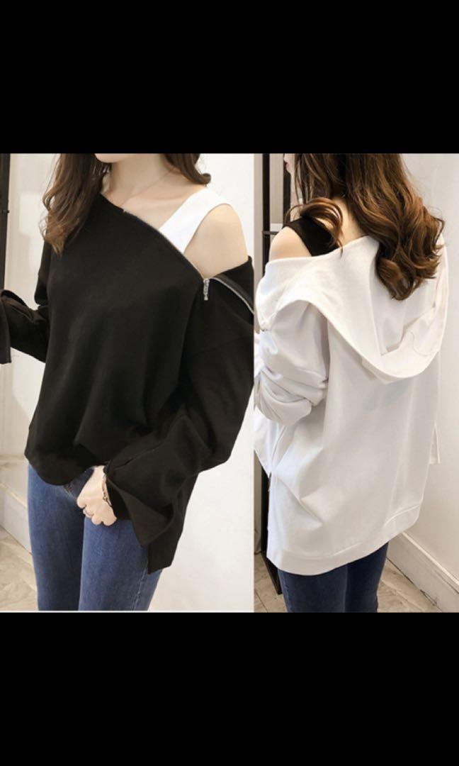 Off the shoulder hoodies online