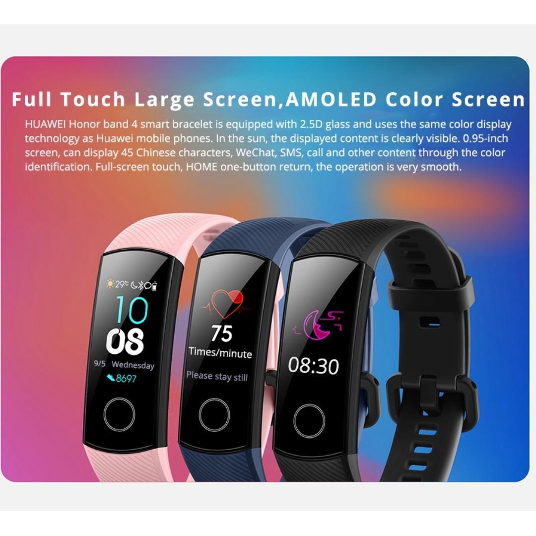 Honor band 4 touch screen hotsell