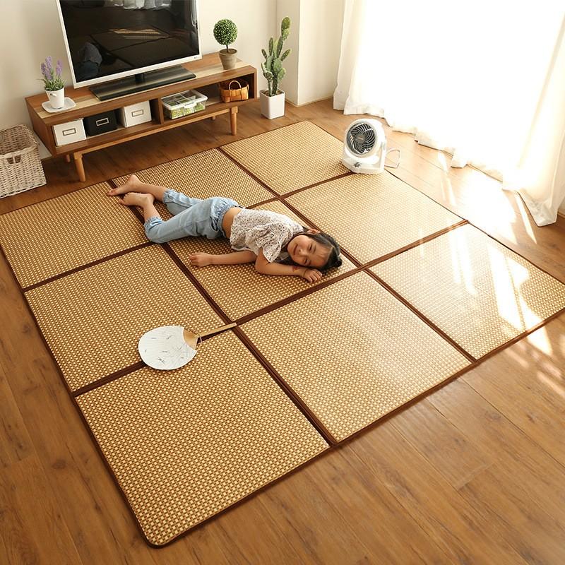 Japanese Folding Splicing Mats Summer Rattan Mat Tatami Mat Bedroom Baby Carpet Children S Puzzle Crawling Mat Everything Else On Carousell