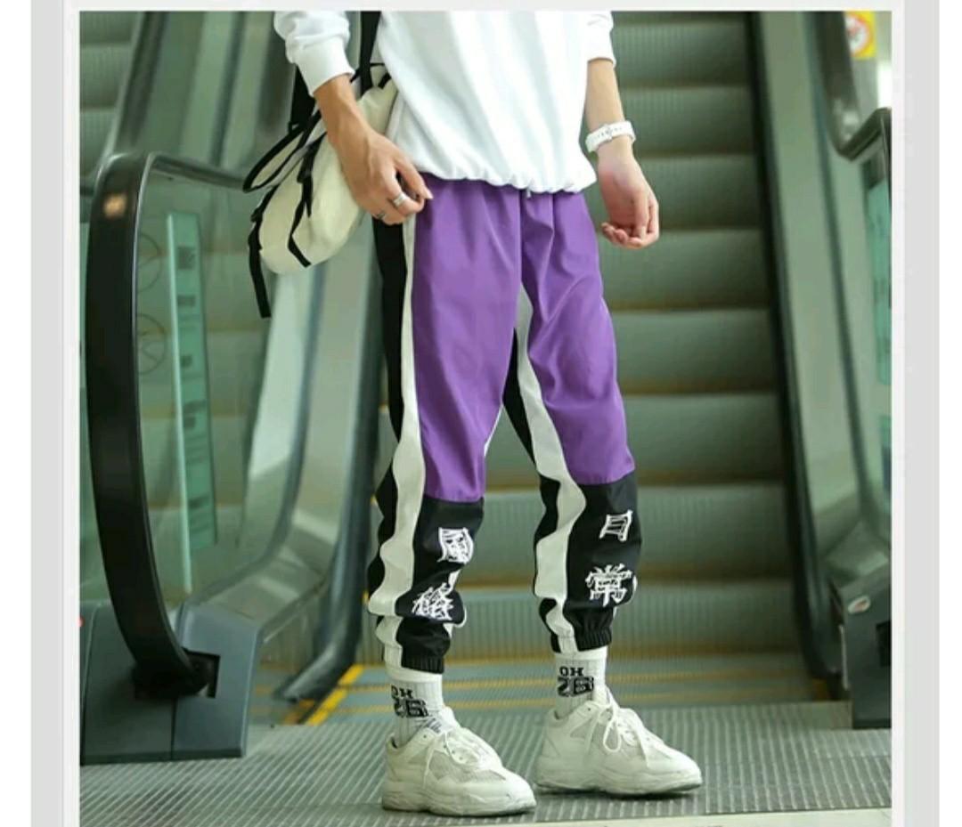 purple jogger pants mens