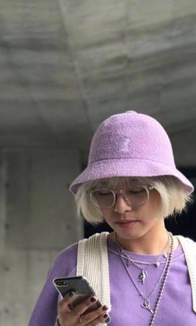 Kangol 淺紫鐘型帽漁夫帽帽子 她的時尚 飾品配件在旋轉拍賣