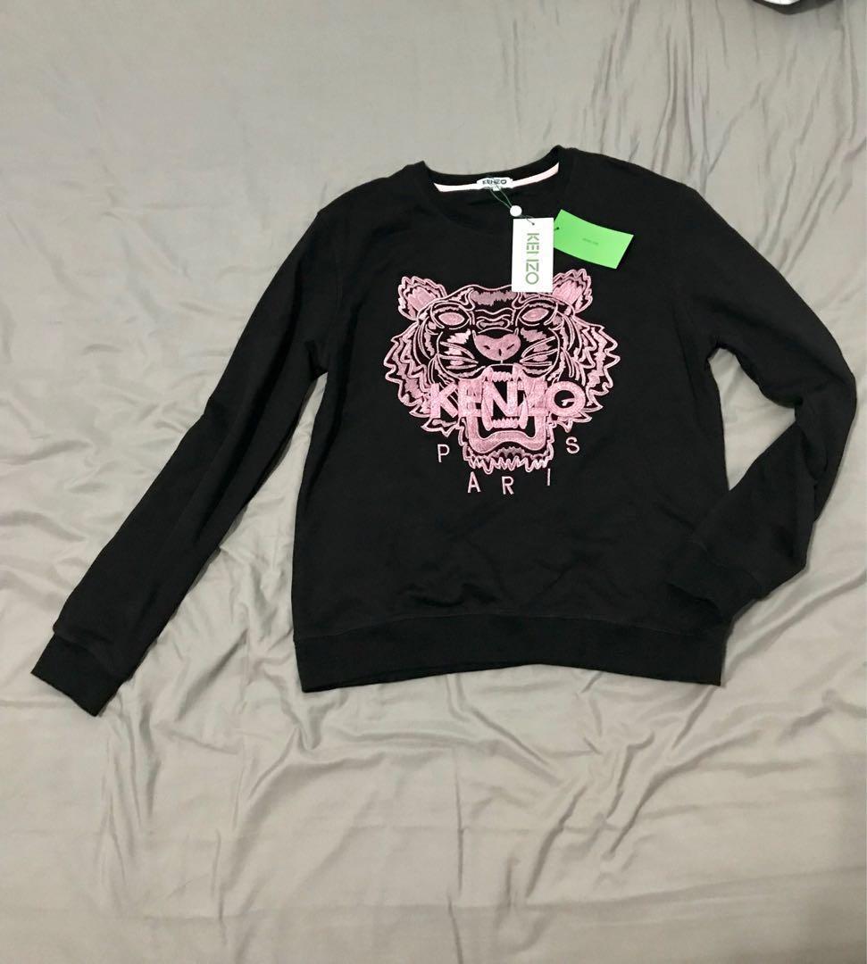 kenzo black and pink sweatshirt