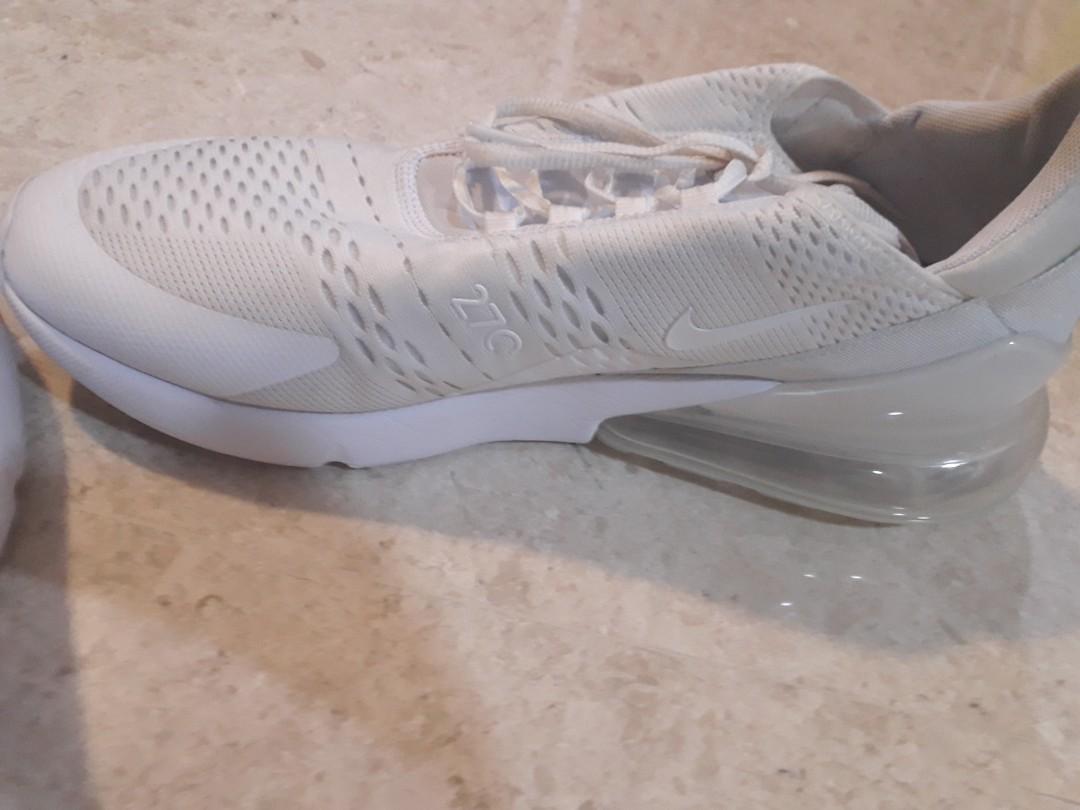 Nike 270 on sale triple white mens