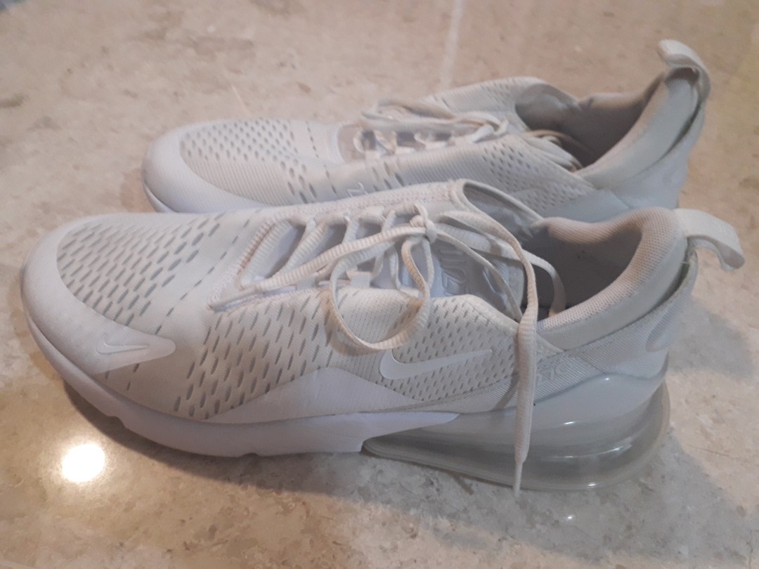 mens nike 270 triple white