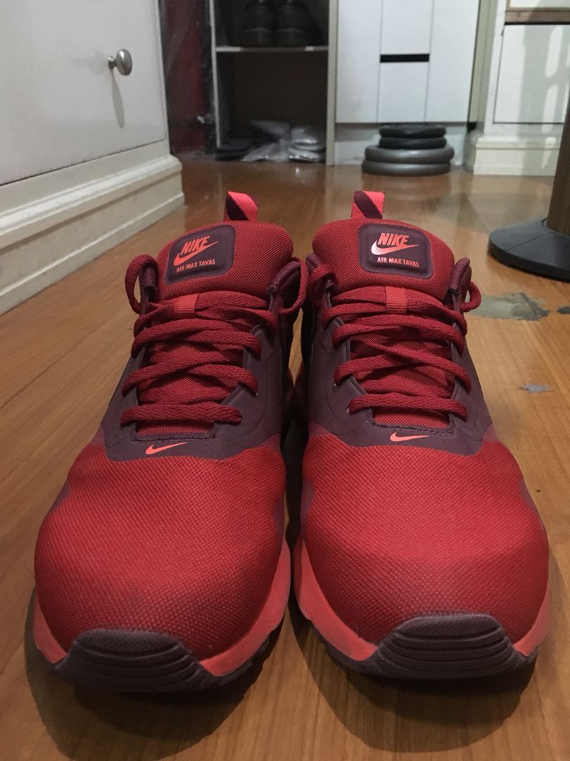 Nike Air Max Tavas Red Men S Fashion Footwear Sneakers On Carousell