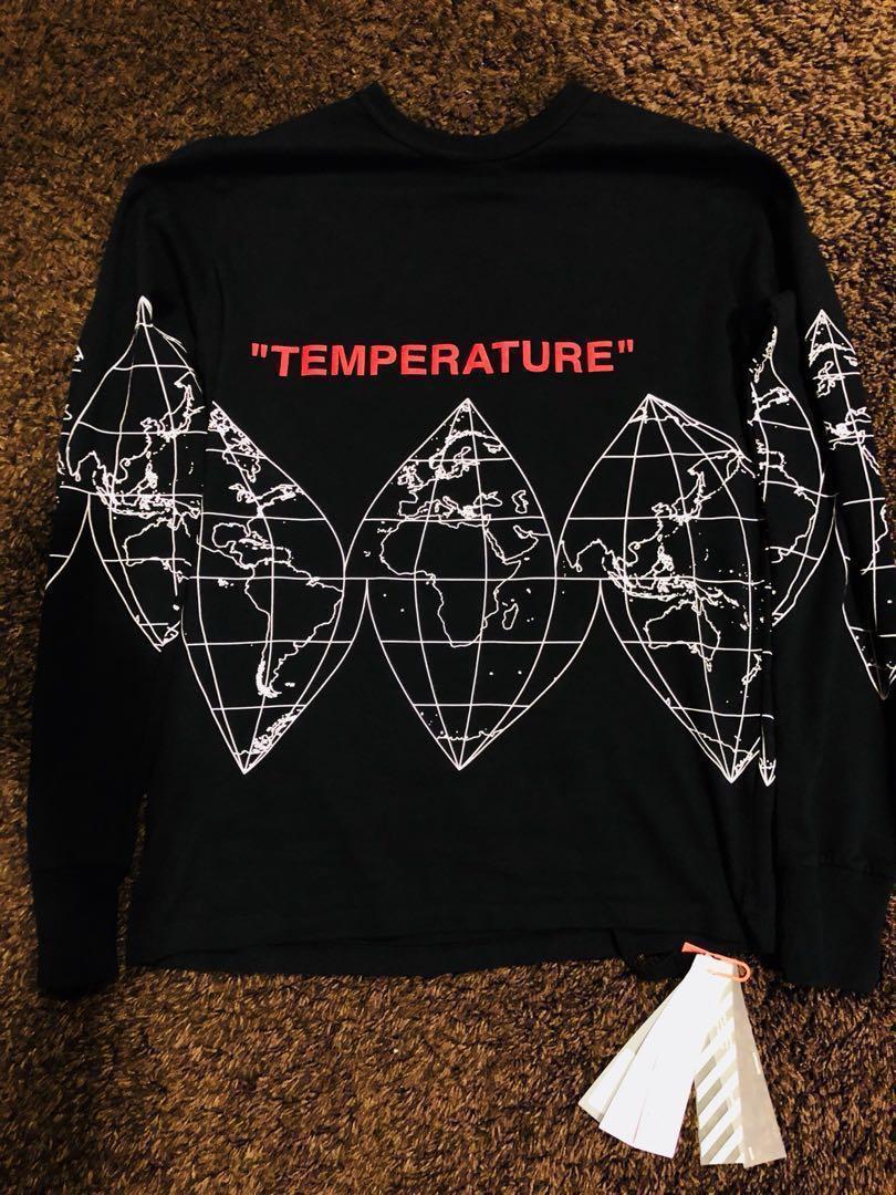 Offwhite World Map L S Tee Men s Fashion Tops Sets Tshirts