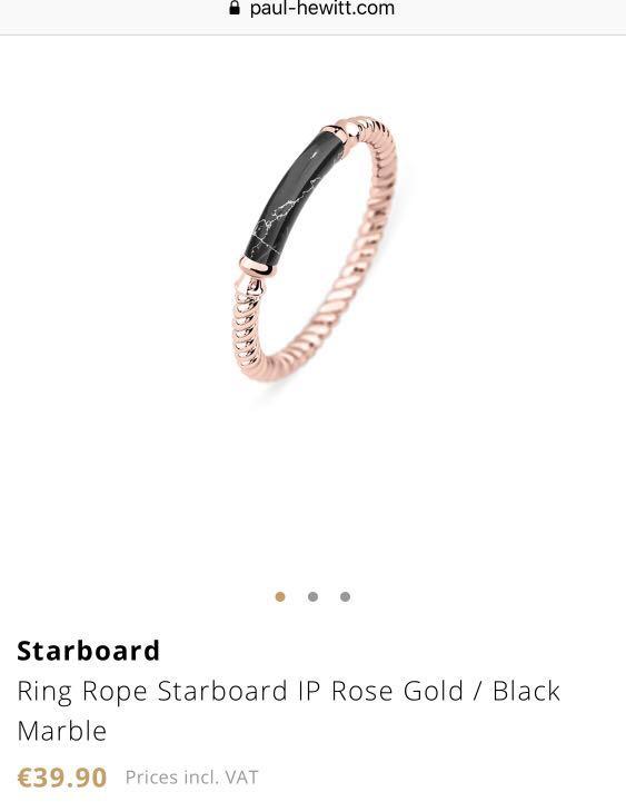 絕對正版paul Hewitt Starboard Rose Gold Marble Ring Women S