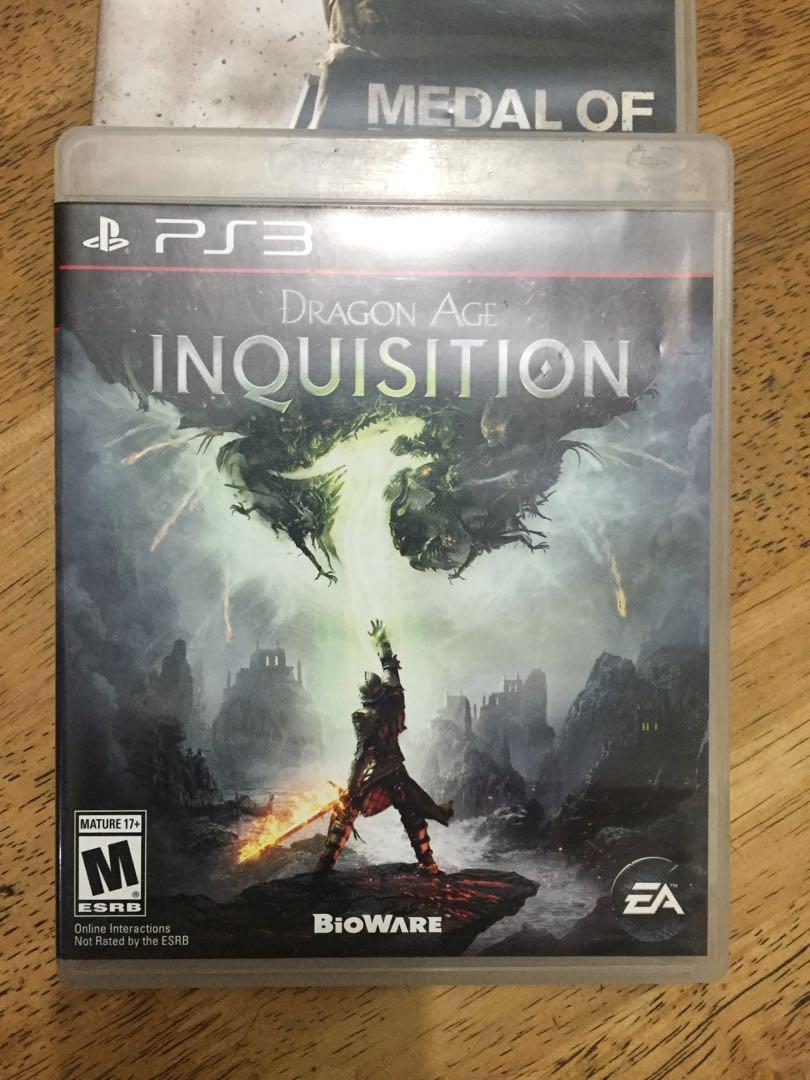 PS3 Games (Category: PlayStation) located in Manila. Submitted by jaevien.co (Listing ID 207697850, Image 3). Description: Medal of Honor Dragon Age Inquisition Mortal Kombat VS DC Universe P300 each only! P800 only as bundled! Meet up at Robinsons Galleria or Circuit Makati.