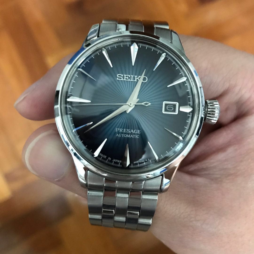 Seiko Presage SRPB41/SRPB41J1 “Cocktail Time” (Blue dial edition), Luxury,  Watches on Carousell