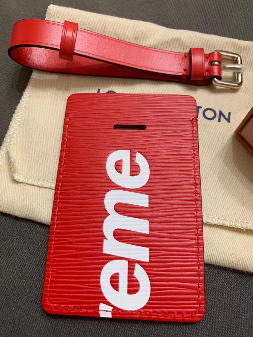 supreme lv luggage tag