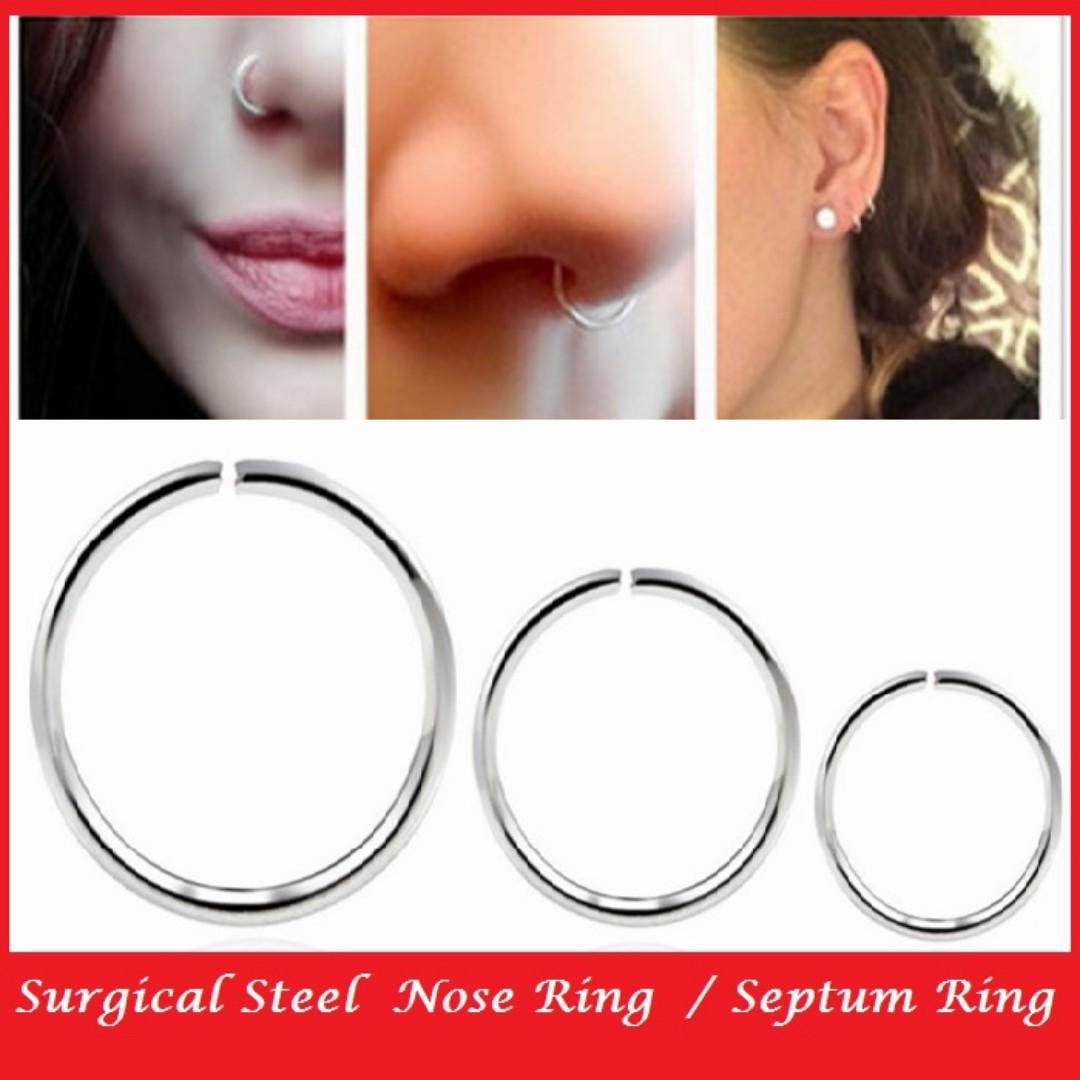 Surgical Steel Nose ring. Lip ring Septum ring Earring Women s