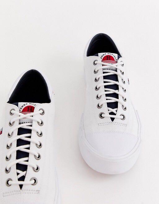 tommy hilfiger white sneakers leopard