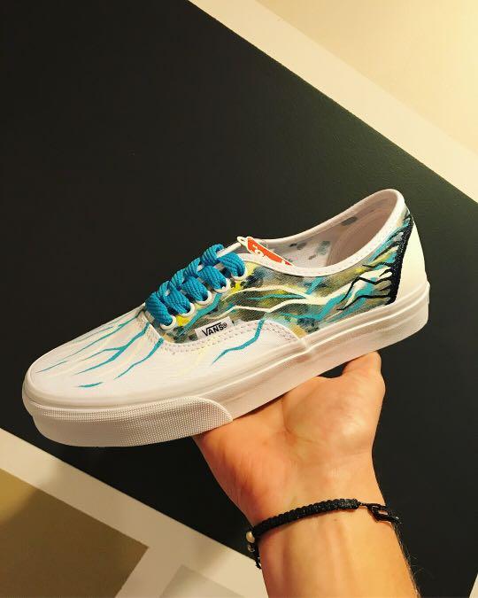 vans white custom