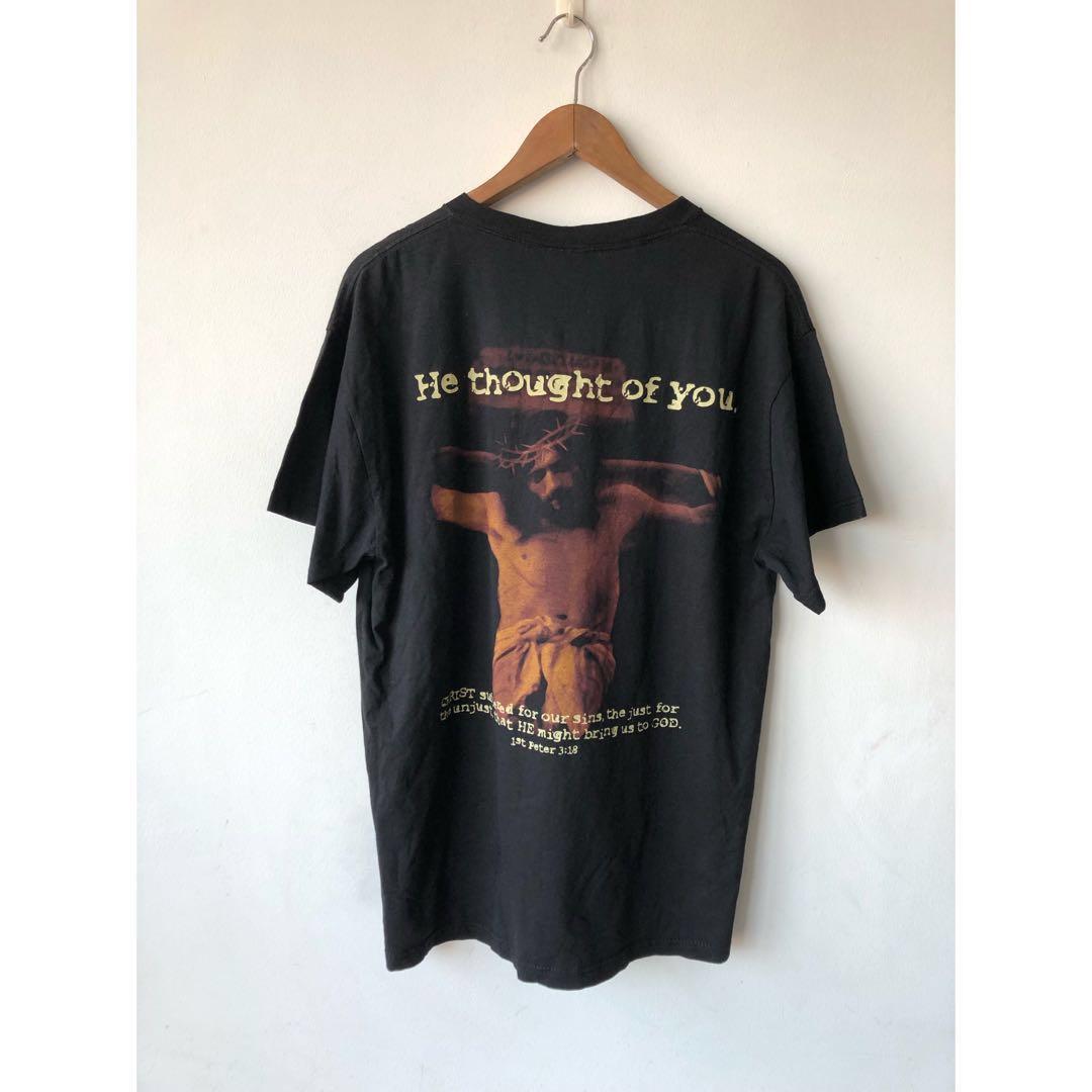 Vintage 90s Jesus Christ Christian Size L Tee T-Shirt