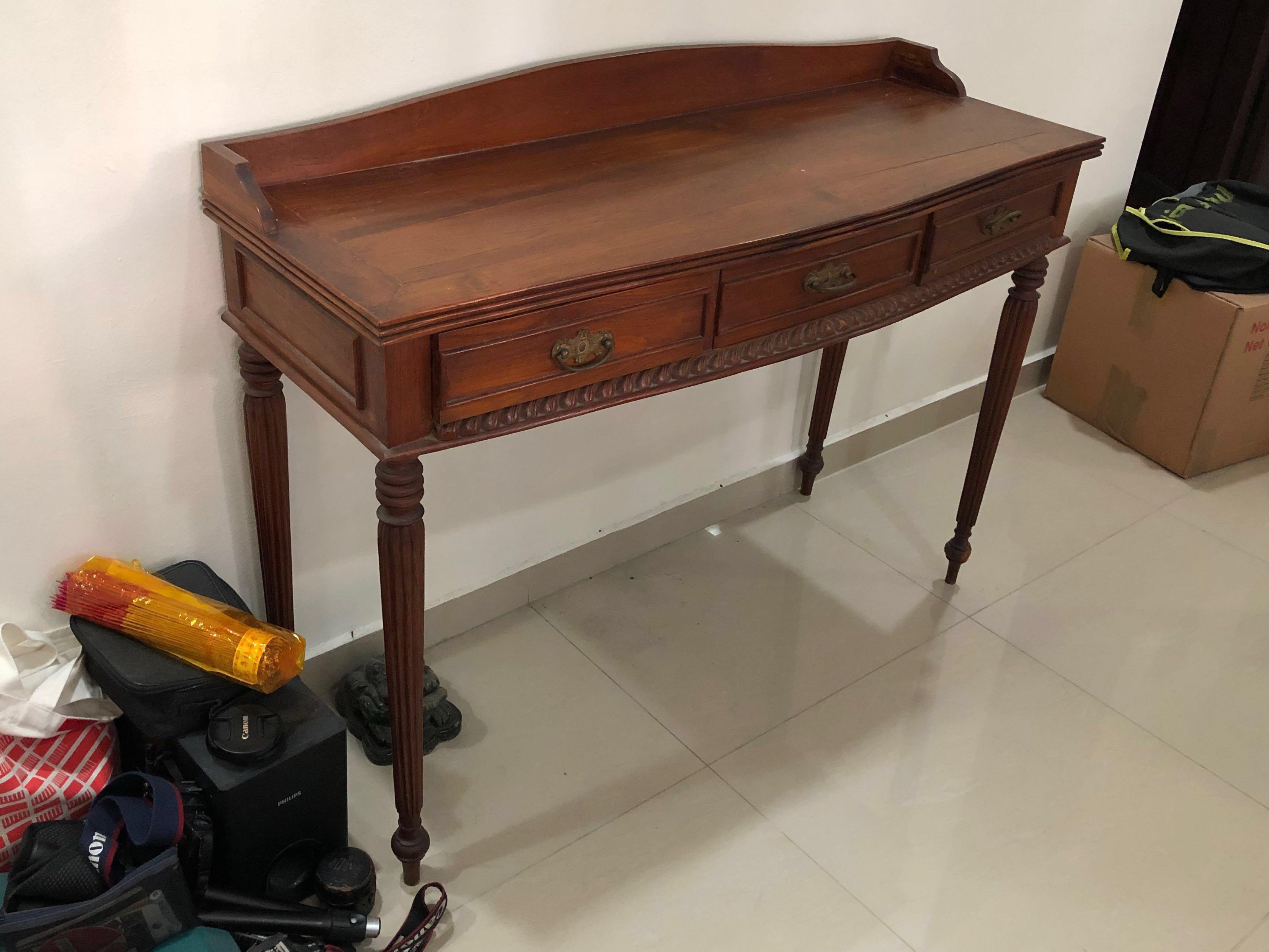 Vintage solid wood table, Furniture & Home Living, Furniture, Tables