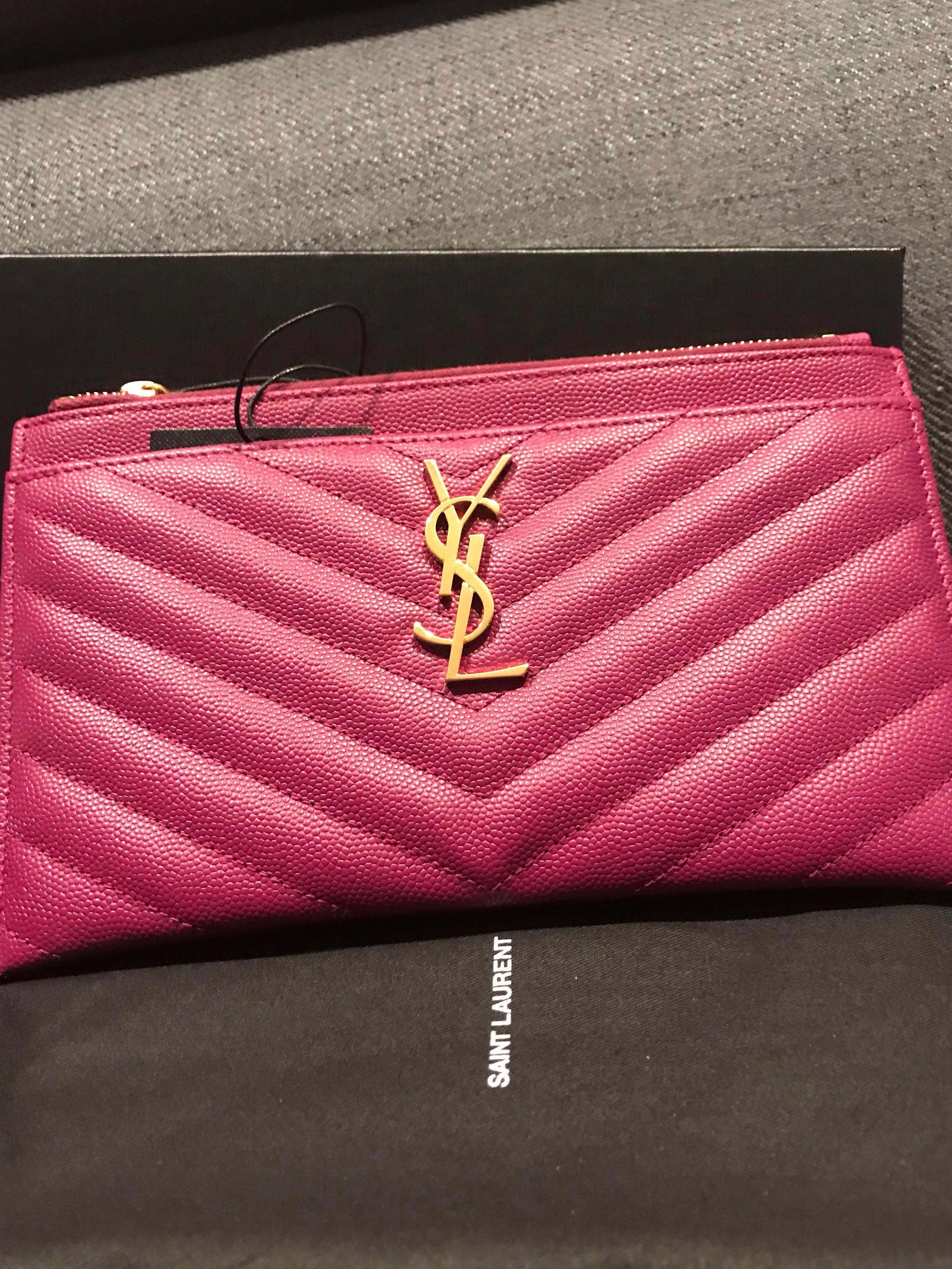 Ysl bill pouch pink 2025