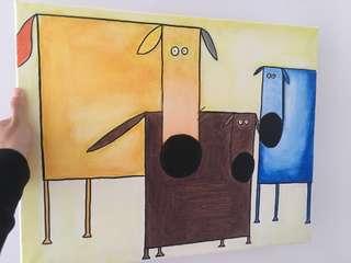 Dogs canvas