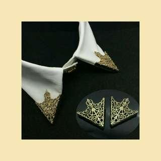 Triangle Shirt Collar Brooch Pin