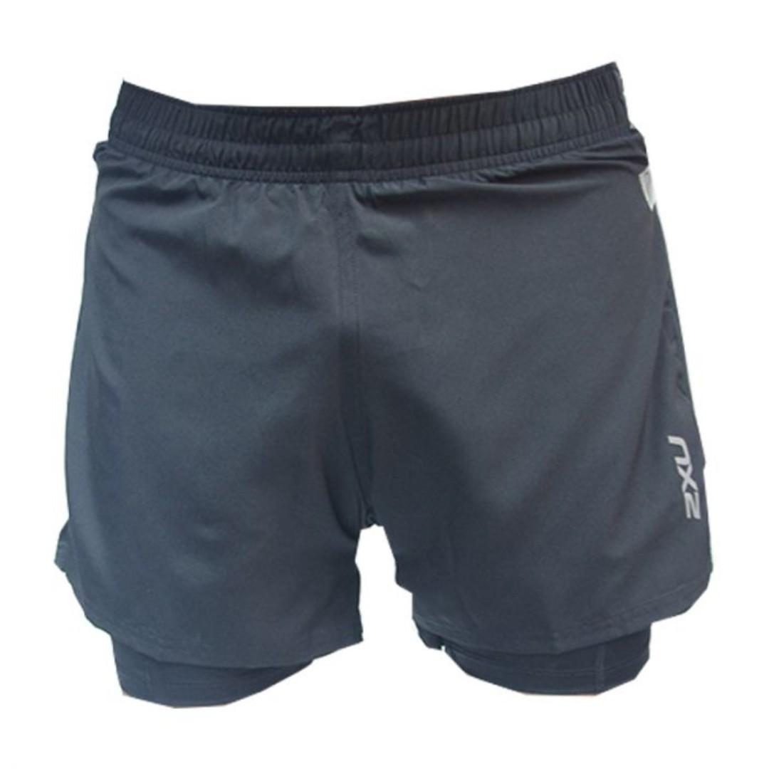 2xu X Vent 2 In 1 5 Inch Men S Athletic Compression Short Black Black Size S Sports Sports Apparel On Carousell