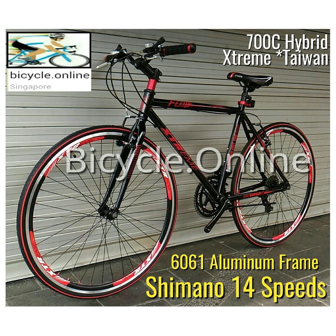 light aluminium road bike