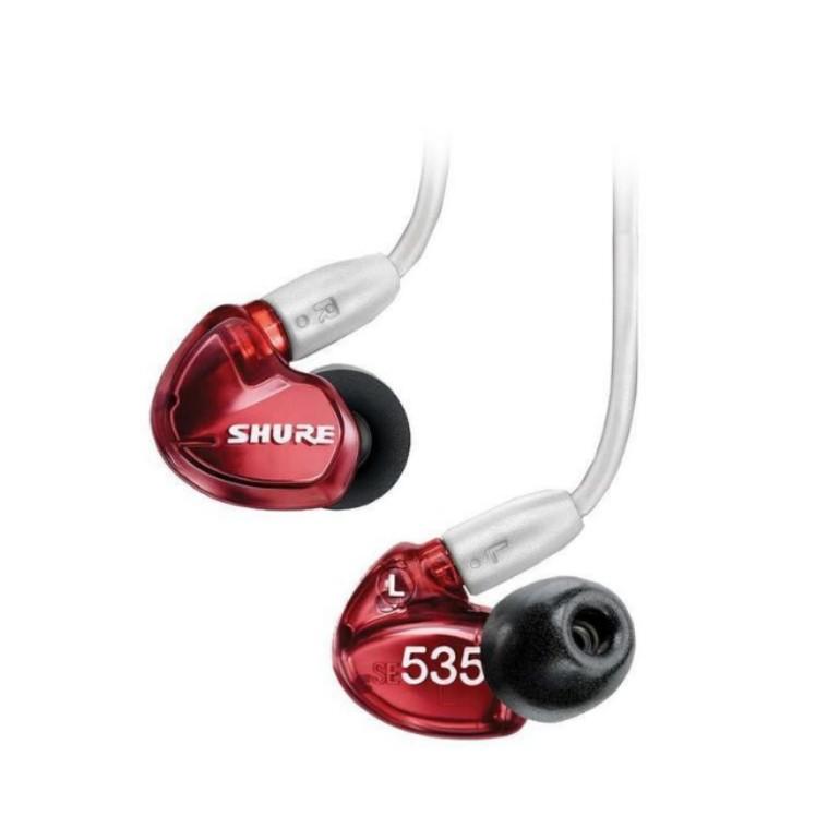 全新SHURE SE535 Red 紅色有線特別版三動鐵單元MMCX 插頭耳機, 音響 