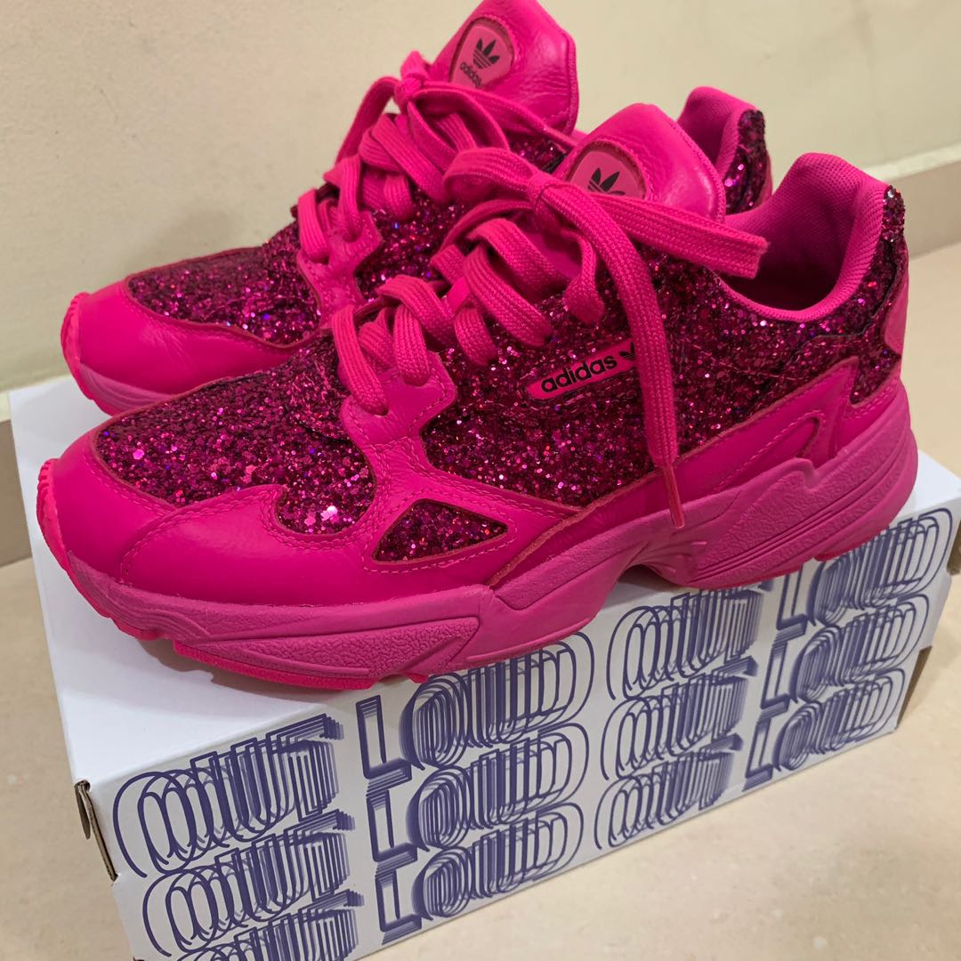 adidas pink glitter sneakers
