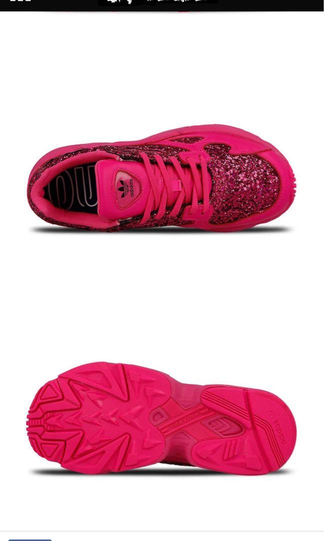 adidas falcon glitter shock pink