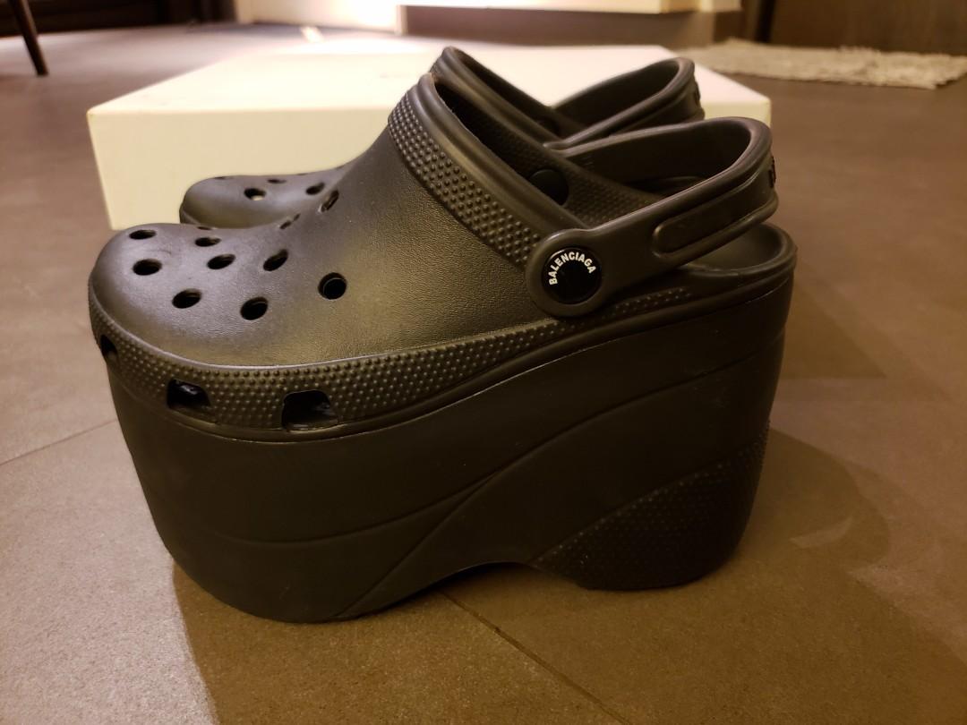 balenciaga high heel crocs