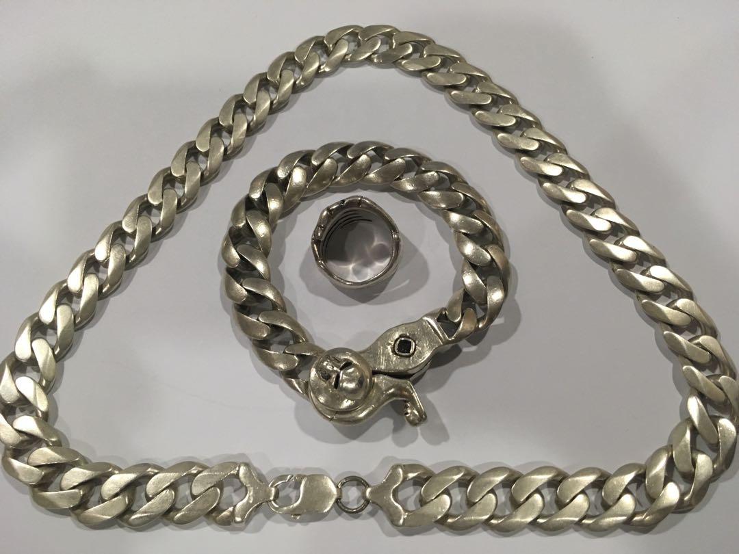 Biker Silver Necklace Ring Bracelet (Category: Luxury Accessories) located in Makati City. Submitted by silver_ben (Listing ID 221377827, Image 2). Description: .