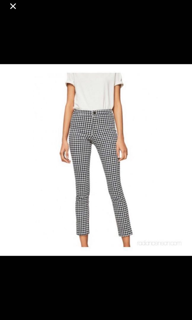 mango checkered pants