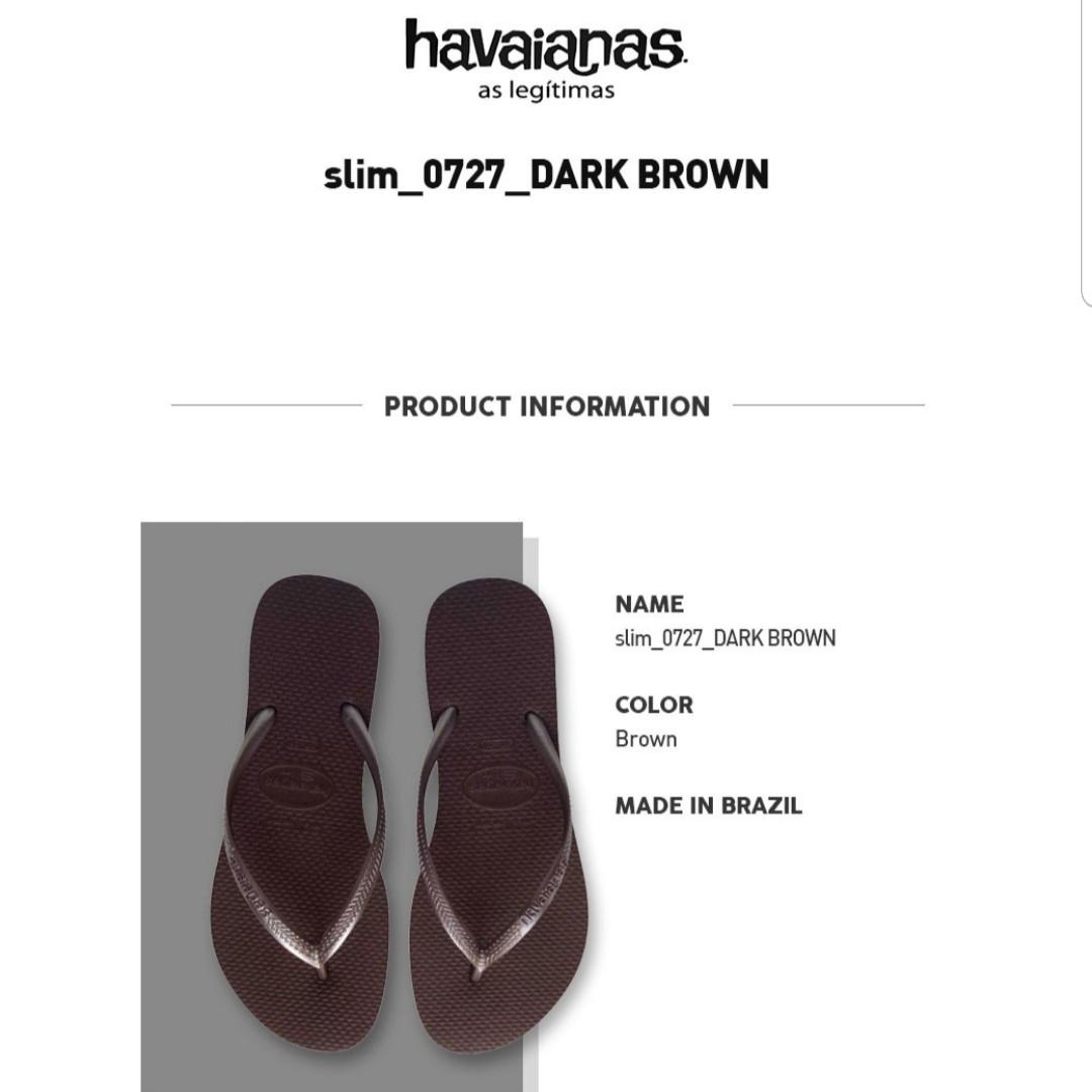 havaianas slim dark brown