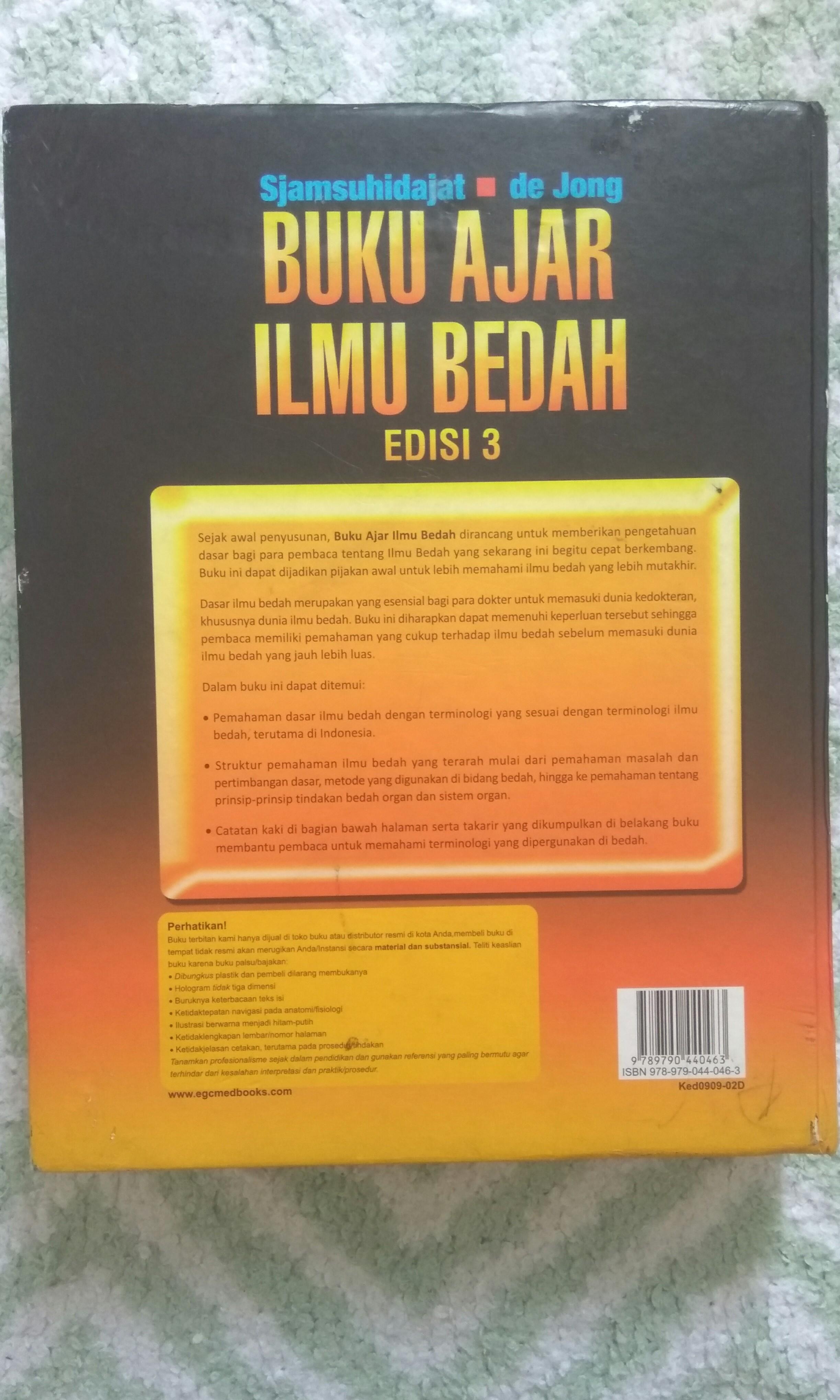 Buku Ajar Ilmu Bedah Edisi 3 Sjamsuhidajat De Jong Buku And Alat Tulis