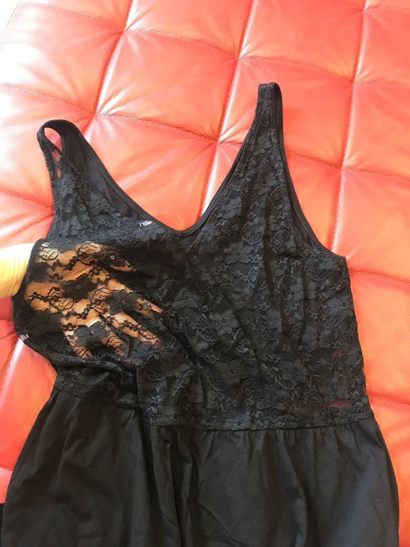 Casual black lace dress cheap