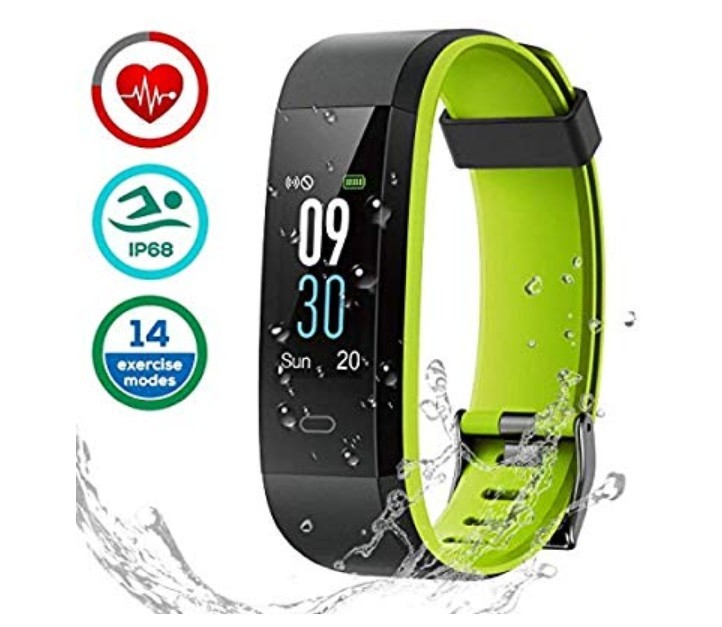 CHEREEKI Fitness Tracker Smart Band with Heart Rate Monitor IP68 Waterproof Fitness Watch Activity Tracker with Color Screen 14 Sport Modes Sleep Monitor Calorie Counter for Android iOS Mobile Phones ...
