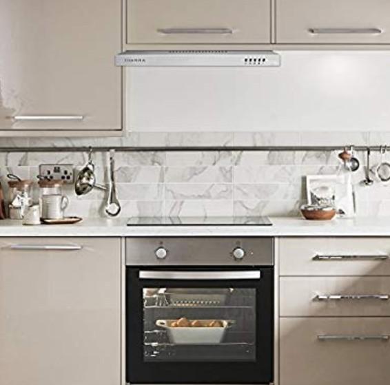 CIARRA 60cm Visor Cooker Hood Hoods Stainless Steel Wall Mounted Kitchen Extractor