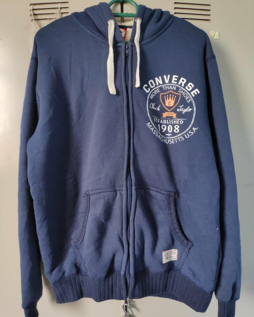 blue converse hoodie