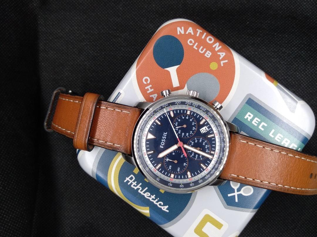 Fossil Men FS5414 Goodwin Chronograph Men s Fashion Watches Accessories Watches on Carousell