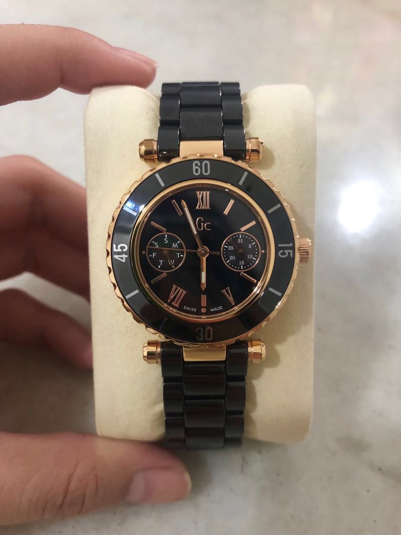 Gc watch black and gold outlet