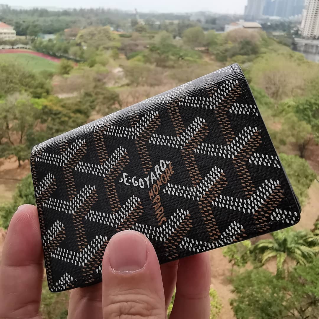 black goyard wallet