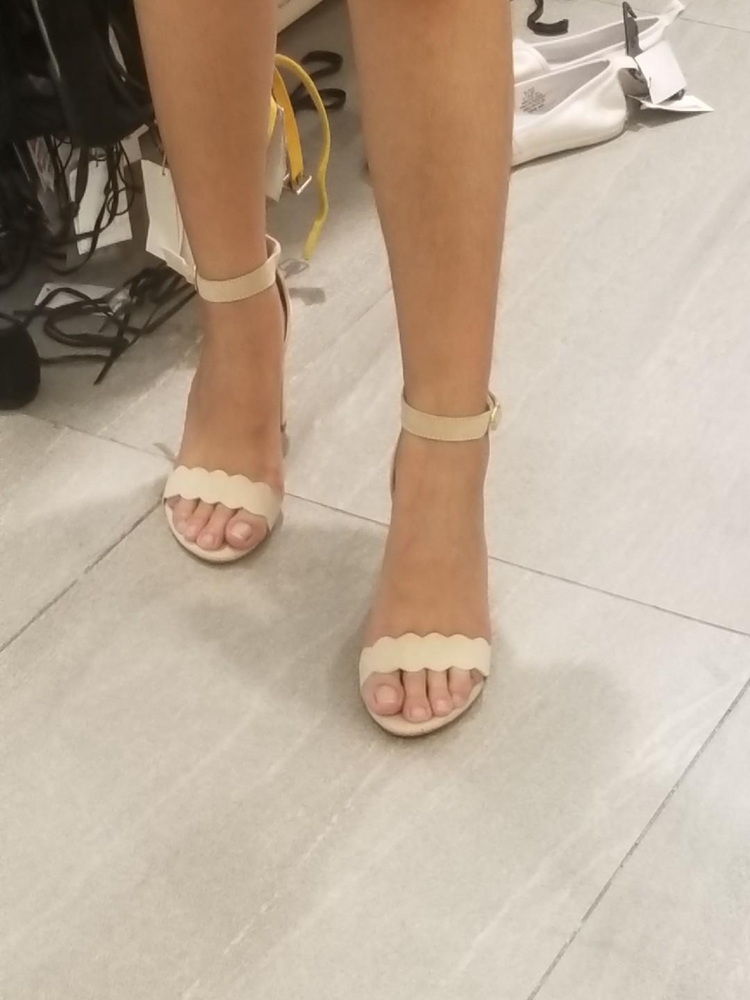 H&M Ankle strap heels (Category: Heels) located in Manila. Submitted by katreena_ (Listing ID 221308128, Image 1). Description: Worn only once when I watched Phantom of the Opera Super sexy when worn. Perfect for date night! Bought for 1600..