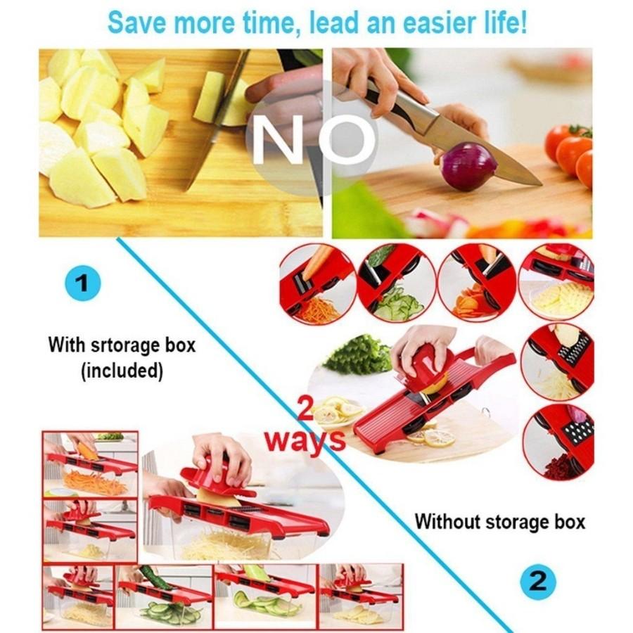 ????HOT????10in1 Mandoline Slicer Vegetable Grater Cutter With ...