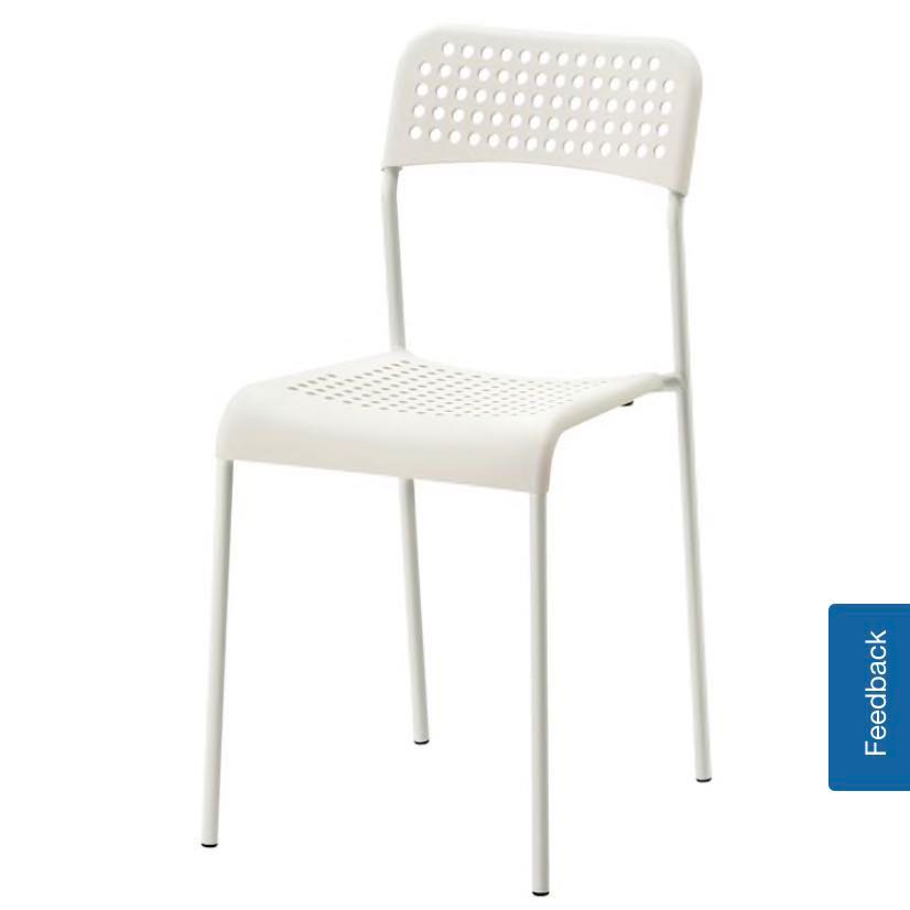 Ikea Adde White Plastic Chairs Furniture Tables On Carou Share This Listing