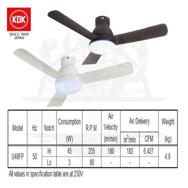 New Kdk U48fp Ceiling Fan Fan Black And White Available