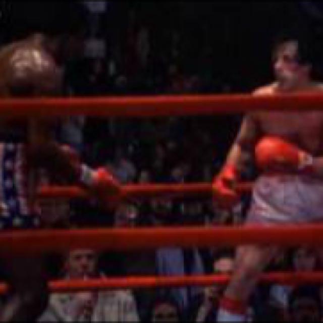 Original Painting Rocky Balboa Vs Apollo Creed With Custom Frame