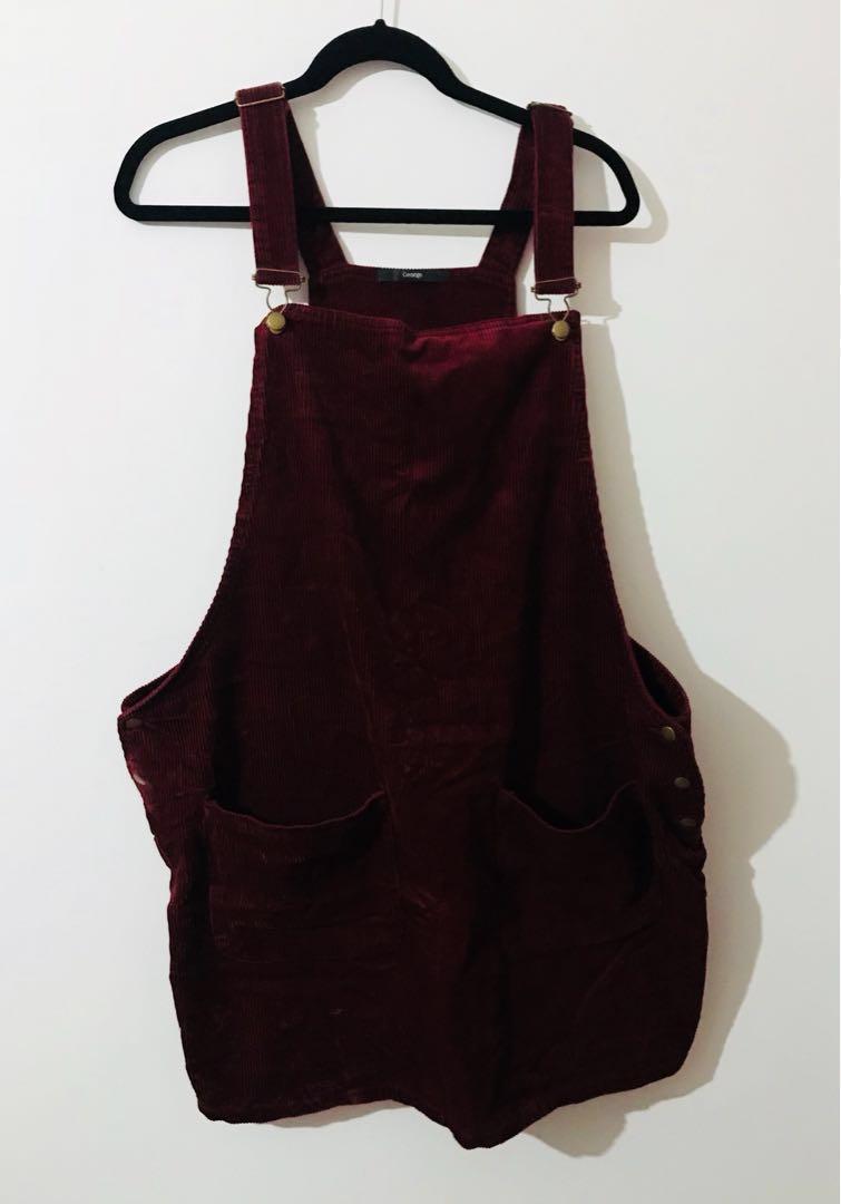 cord pinafore dress size 20
