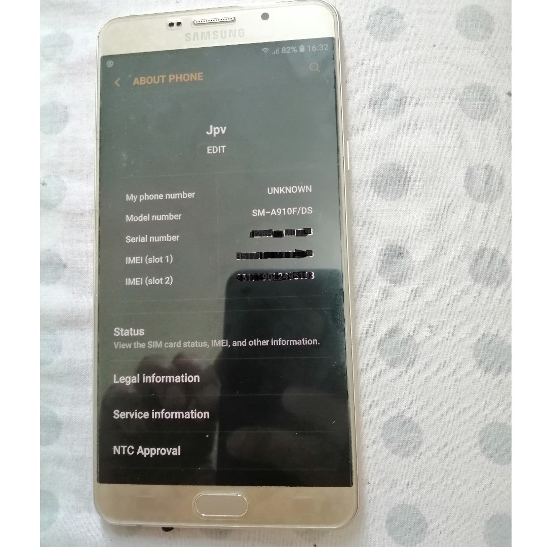 samsung a9 pro gold sm a910f ds ntc approved